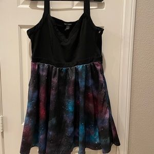 Soft and stretchy galaxy dress